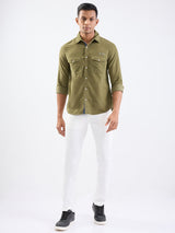 Men Jeans Slim Fit White Low Rise