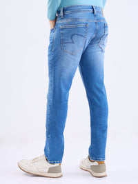 Men Jeans Slim Fit Blue Low Rise