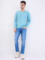 Men Jeans Slim Fit Blue Low Rise