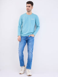 Men Jeans Slim Fit Blue Low Rise