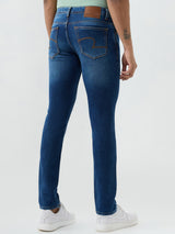 Men Kano Jeans Slim Fit Blue Low Rise