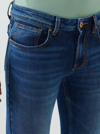 Men Kano Jeans Slim Fit Blue Low Rise