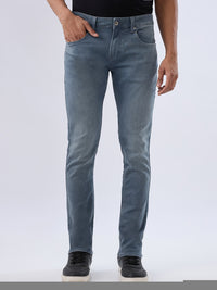 Men Kano Jeans Slim Fit Grey Low Rise