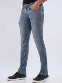 Men Kano Jeans Slim Fit Grey Low Rise