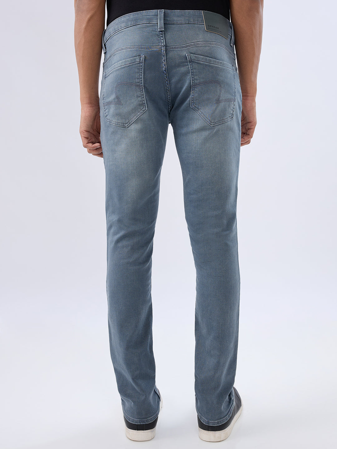Spykar Grey Slim Fit Low Rise Jeans For Men