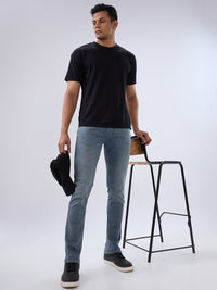 Men Kano Jeans Slim Fit Grey Low Rise
