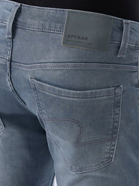 Men Kano Jeans Slim Fit Grey Low Rise
