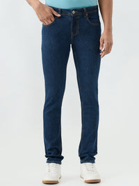 Men Kano Jeans Slim Fit Blue Low Rise