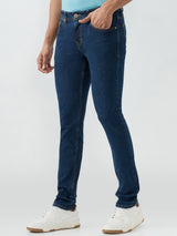 Men Kano Jeans Slim Fit Blue Low Rise