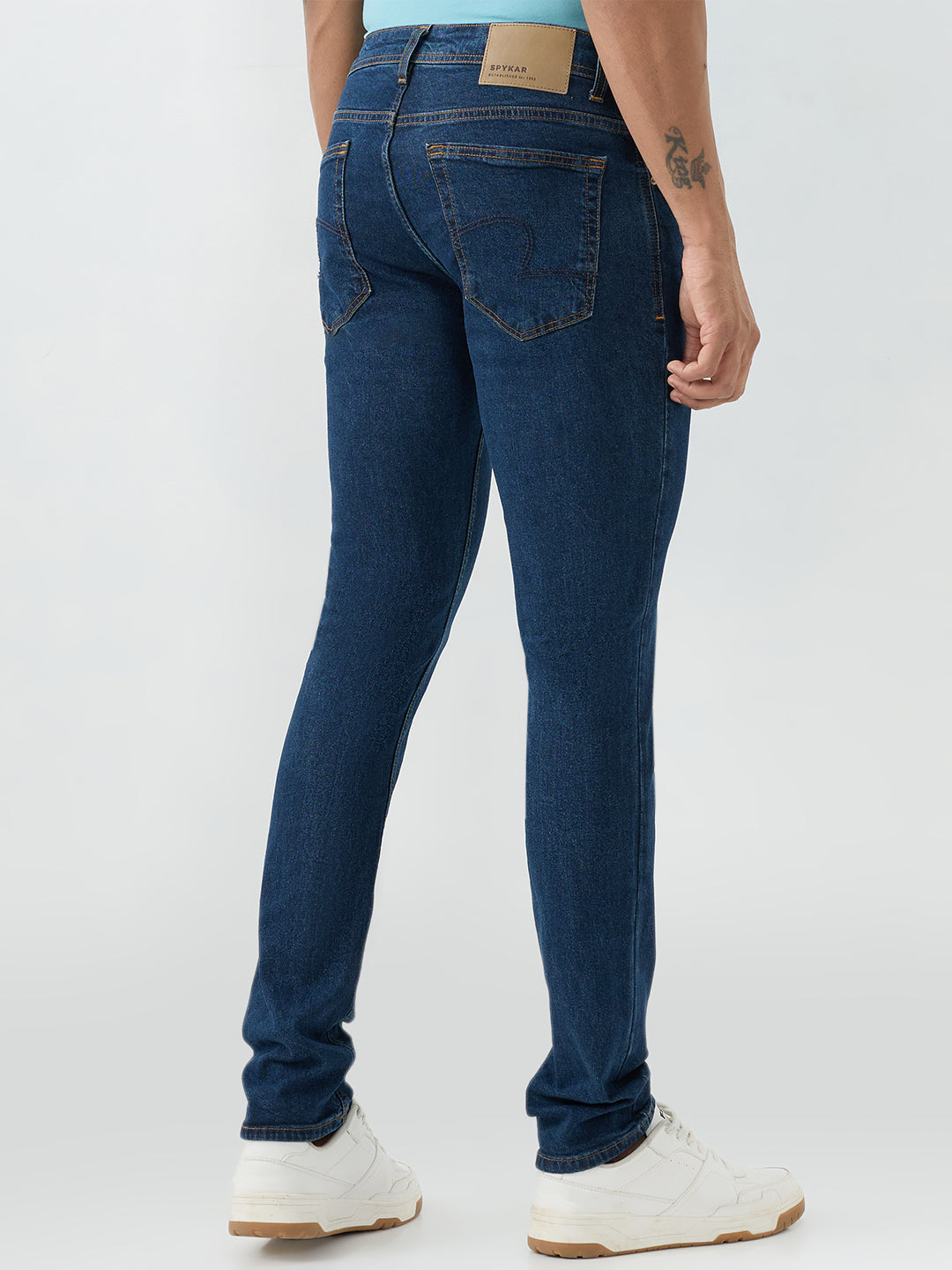Men Kano Jeans Slim Fit Blue Low Rise