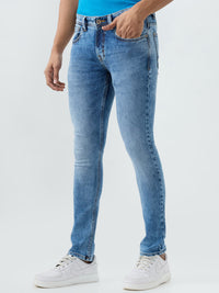 Men Kano Jeans Slim Fit Blue Low Rise