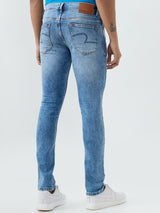Men Kano Jeans Slim Fit Blue Low Rise