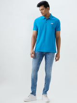 Men Kano Jeans Slim Fit Blue Low Rise