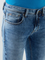 Men Kano Jeans Slim Fit Blue Low Rise