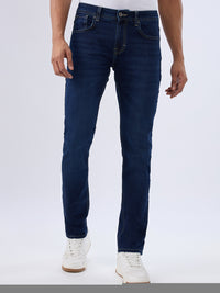 Men Kano Jeans Slim Fit Blue Low Rise