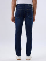 Men Kano Jeans Slim Fit Blue Low Rise