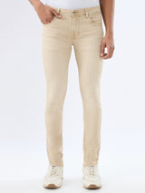 Men Kano Jeans Slim Fit Sand Low Rise