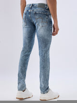 Men Kano Jeans Slim Fit Grey Low Rise