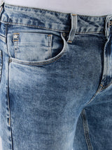 Men Kano Jeans Slim Fit Grey Low Rise