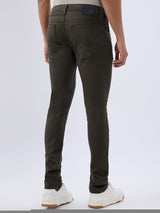 Men Kano Jeans Slim Fit Green Low Rise