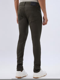 Men Kano Jeans Slim Fit Green Low Rise