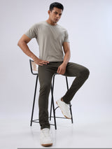 Men Kano Jeans Slim Fit Green Low Rise