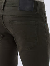Men Kano Jeans Slim Fit Green Low Rise