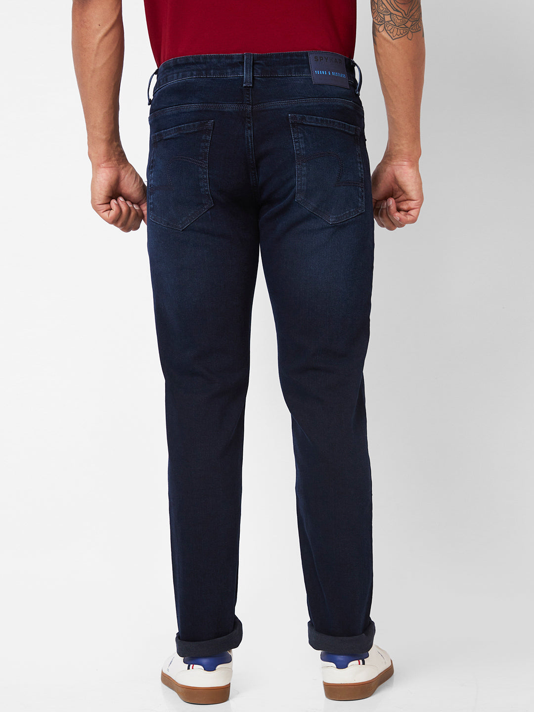 Spykar Men Slim Fit Low Rise Cotton Jeans