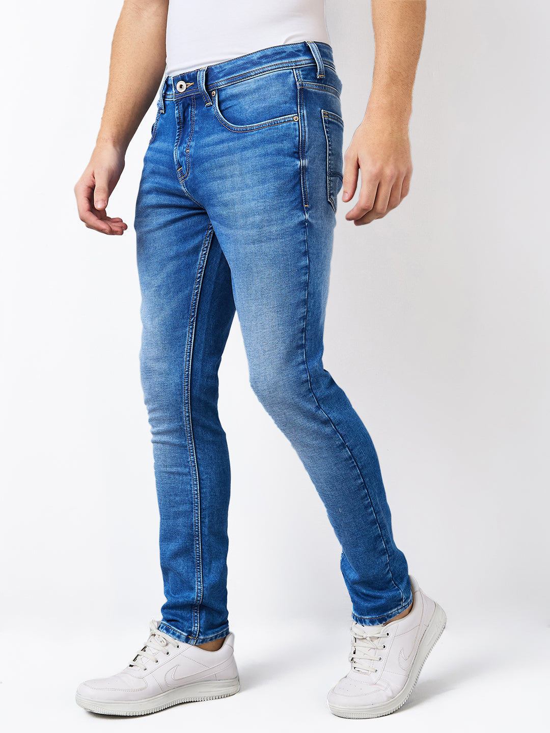 Spykar Slim Fit Low Rise Cotton Jeans For Men