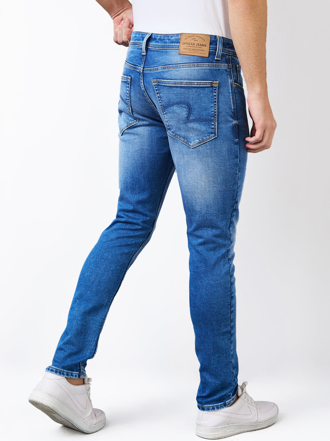 Spykar Slim Fit Low Rise Cotton Jeans For Men