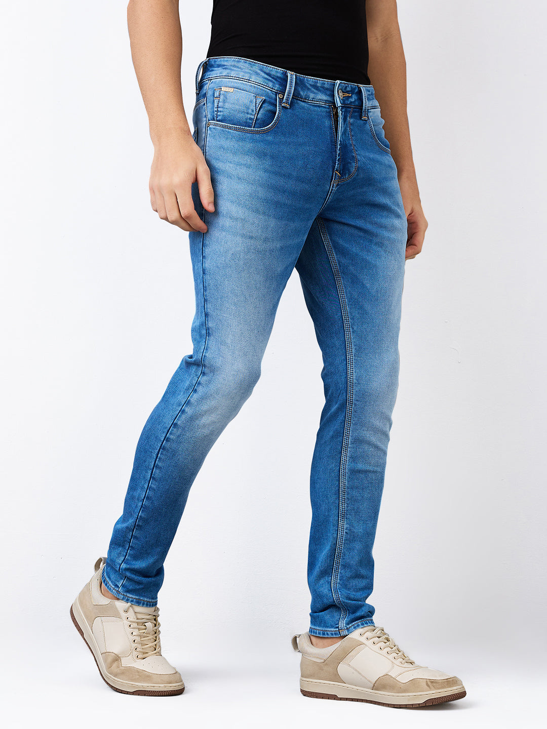 Spykar Slim Fit Low Rise Cotton Jeans For Men