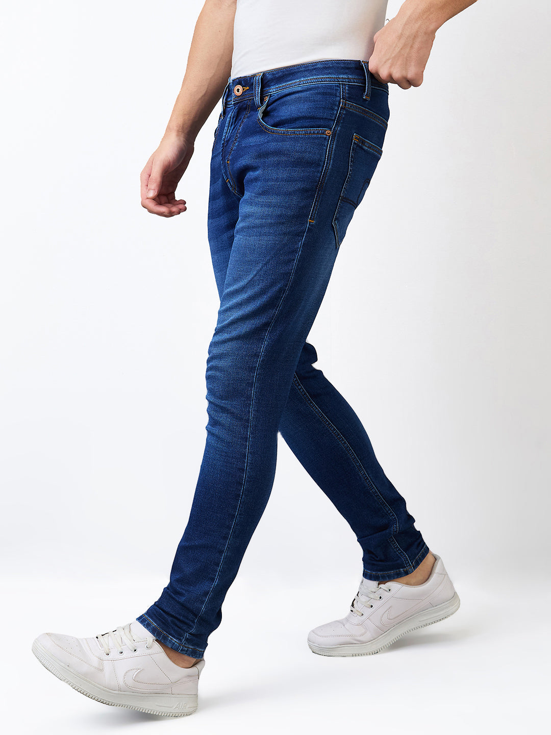 Spykar Slim Fit Low Rise Cotton Jeans For Men