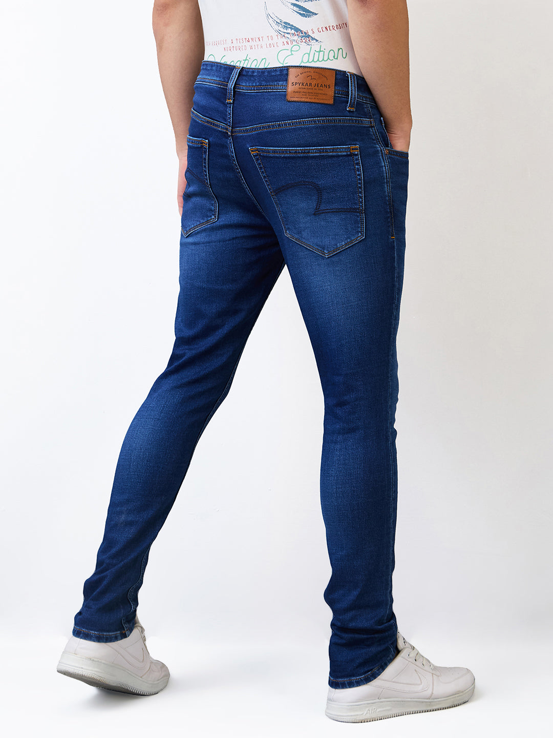 Spykar Slim Fit Low Rise Cotton Jeans For Men