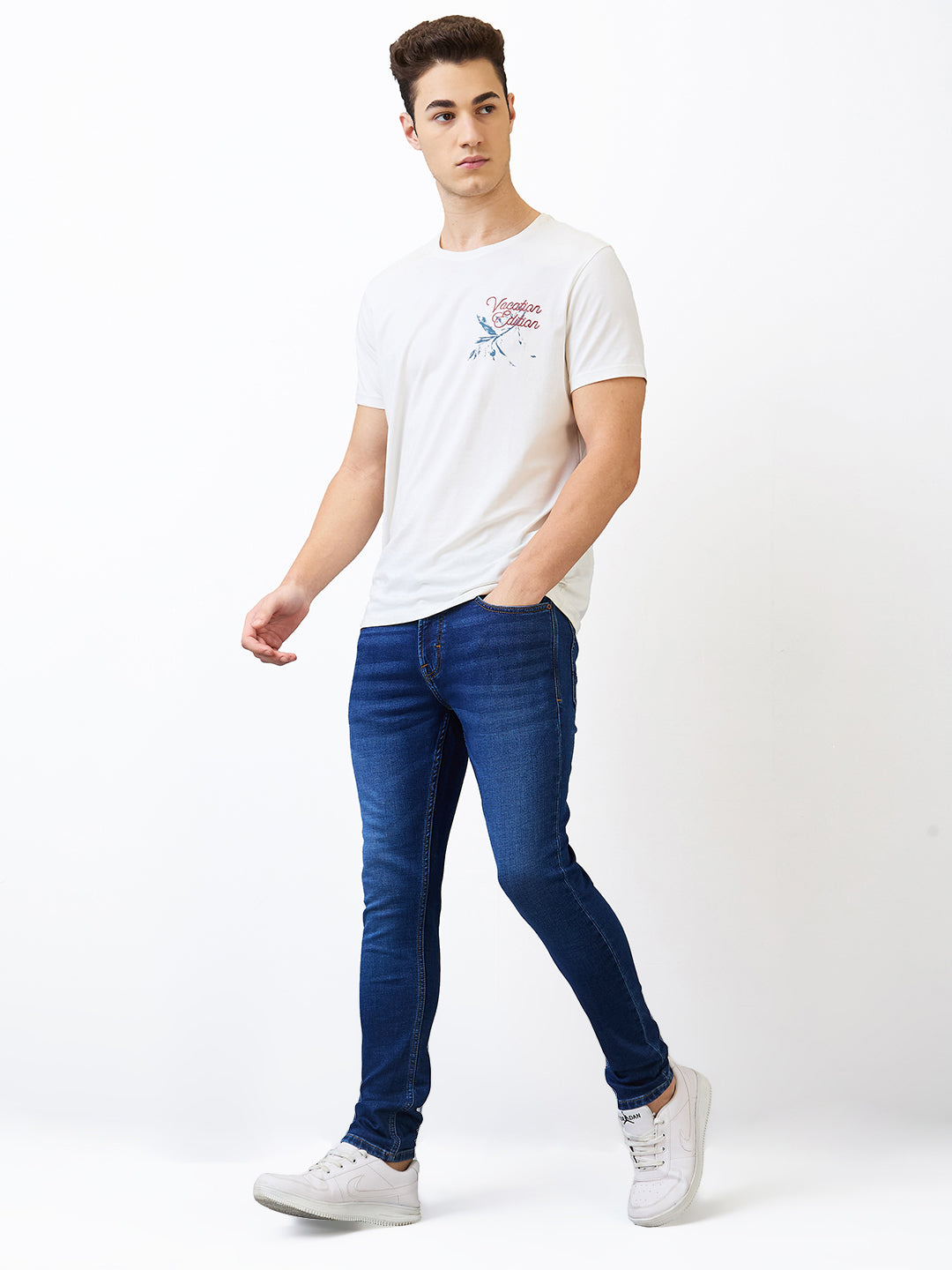 Spykar Slim Fit Low Rise Cotton Jeans For Men