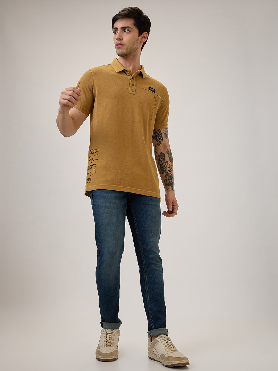 Spykar Vintage Blue Slim Fit Low Rise Jeans For Men