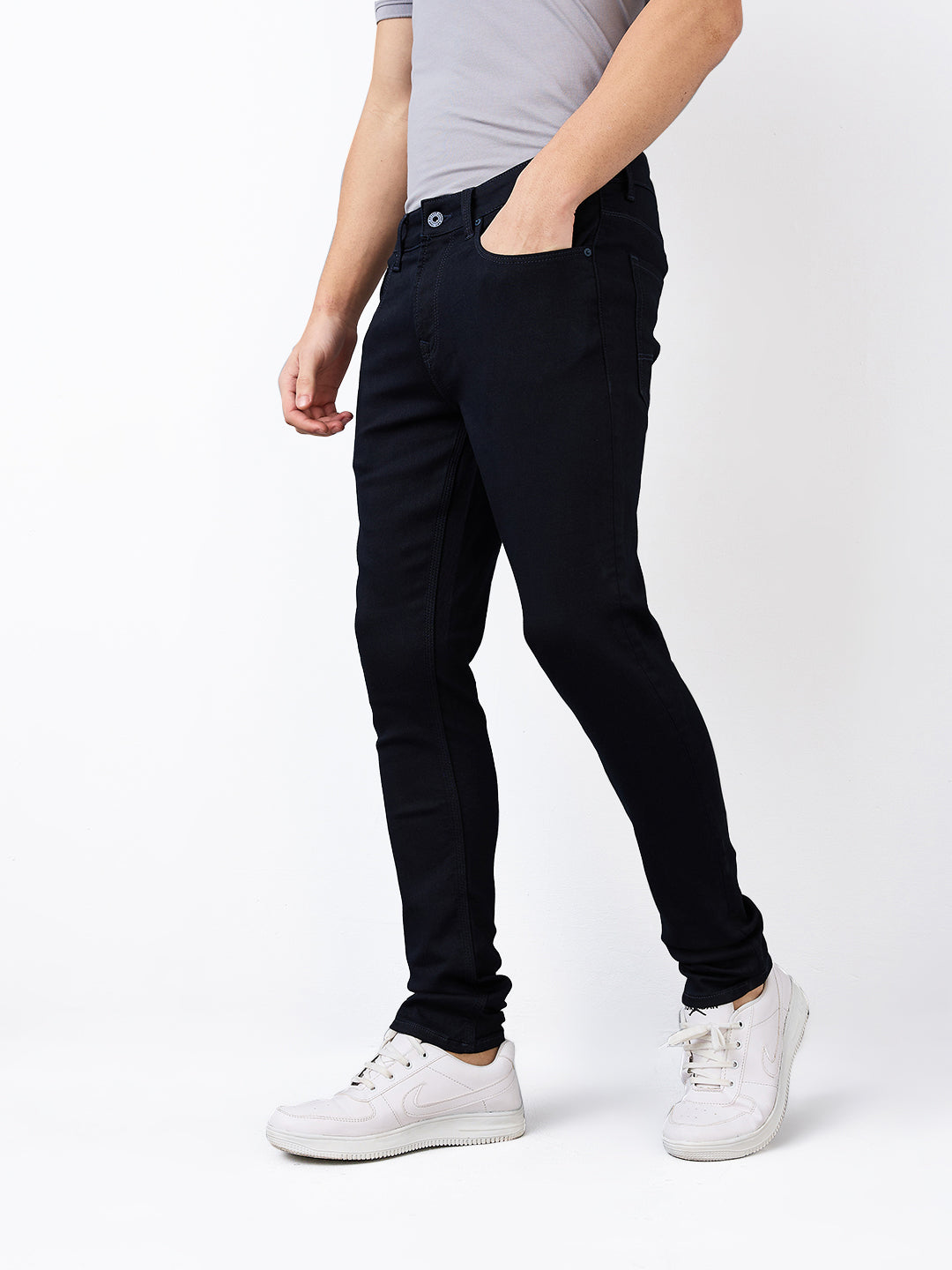 Spykar Raw Blue Low Rise Slim Fit Casual Jeans For Men
