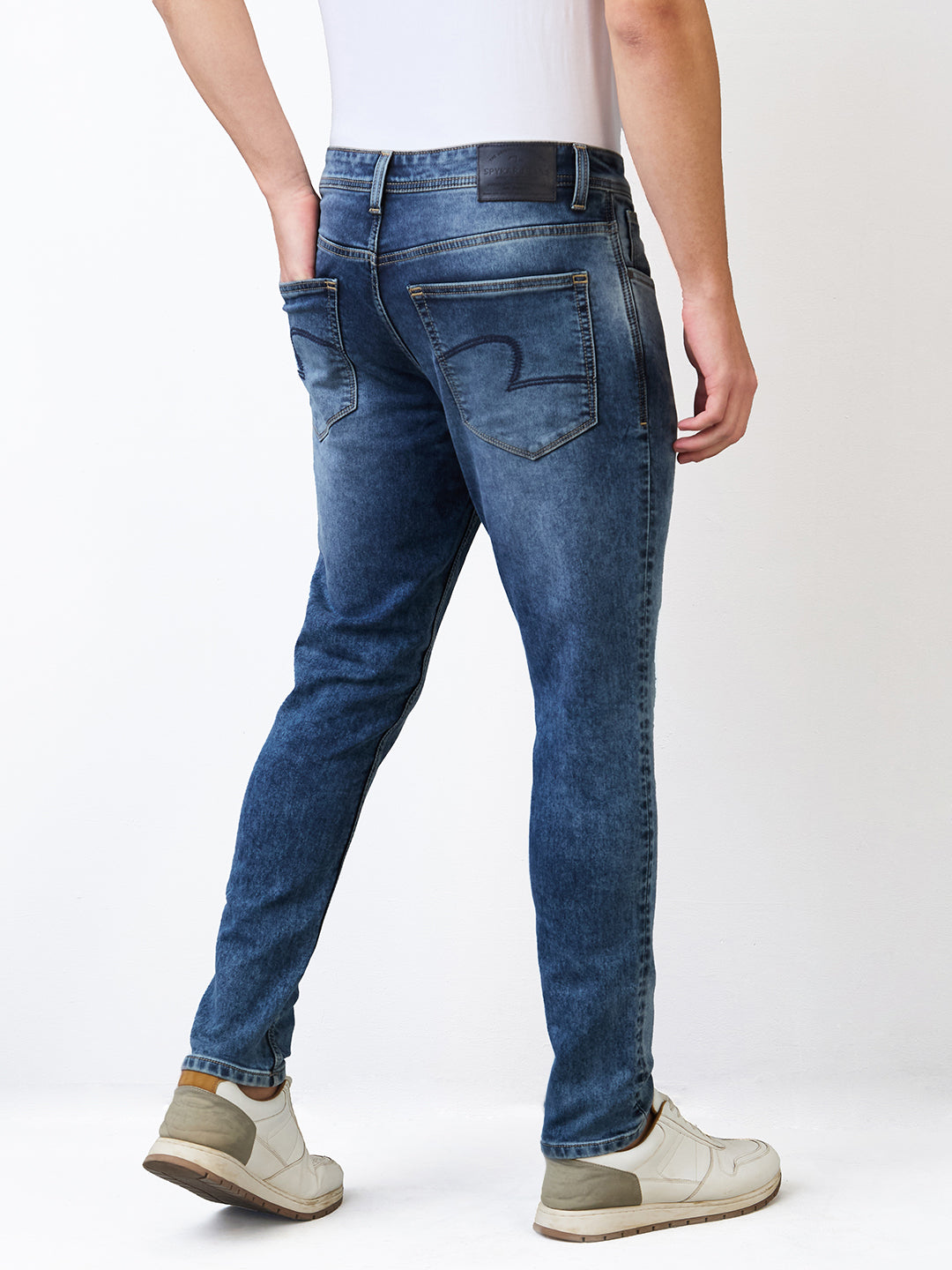 Spykar Slim Fit Low Rise Cotton Jeans For Men