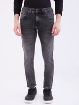 Men Jeans Slim Fit Black Low Rise