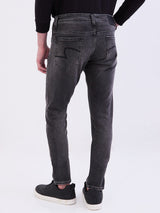 Men Jeans Slim Fit Black Low Rise