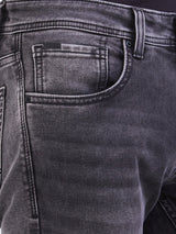 Men Jeans Slim Fit Black Low Rise