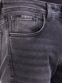 Men Jeans Slim Fit Black Low Rise