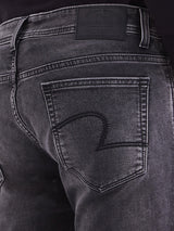 Men Jeans Slim Fit Black Low Rise