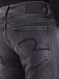 Men Jeans Slim Fit Black Low Rise