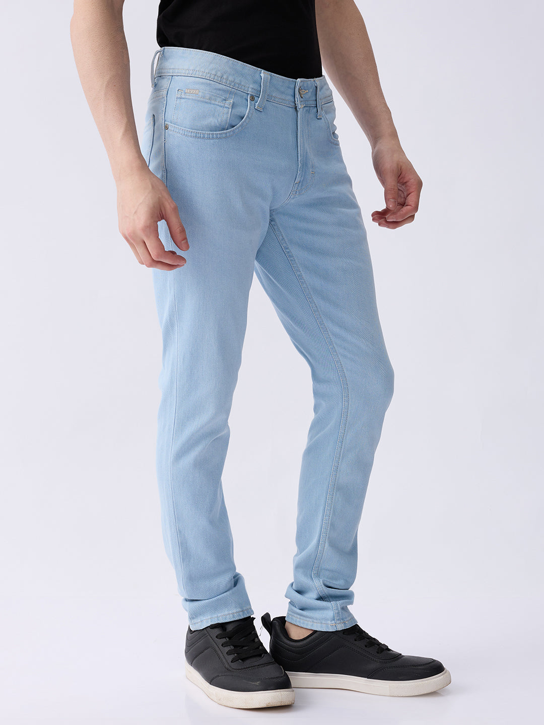 Spykar Ice Blue Low Rise Slim Fit Casual Jeans For Men