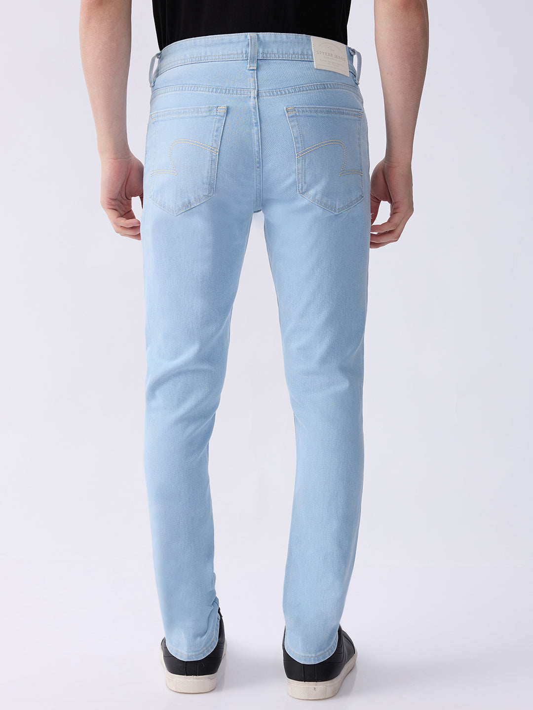 Spykar Ice Blue Low Rise Slim Fit Casual Jeans For Men