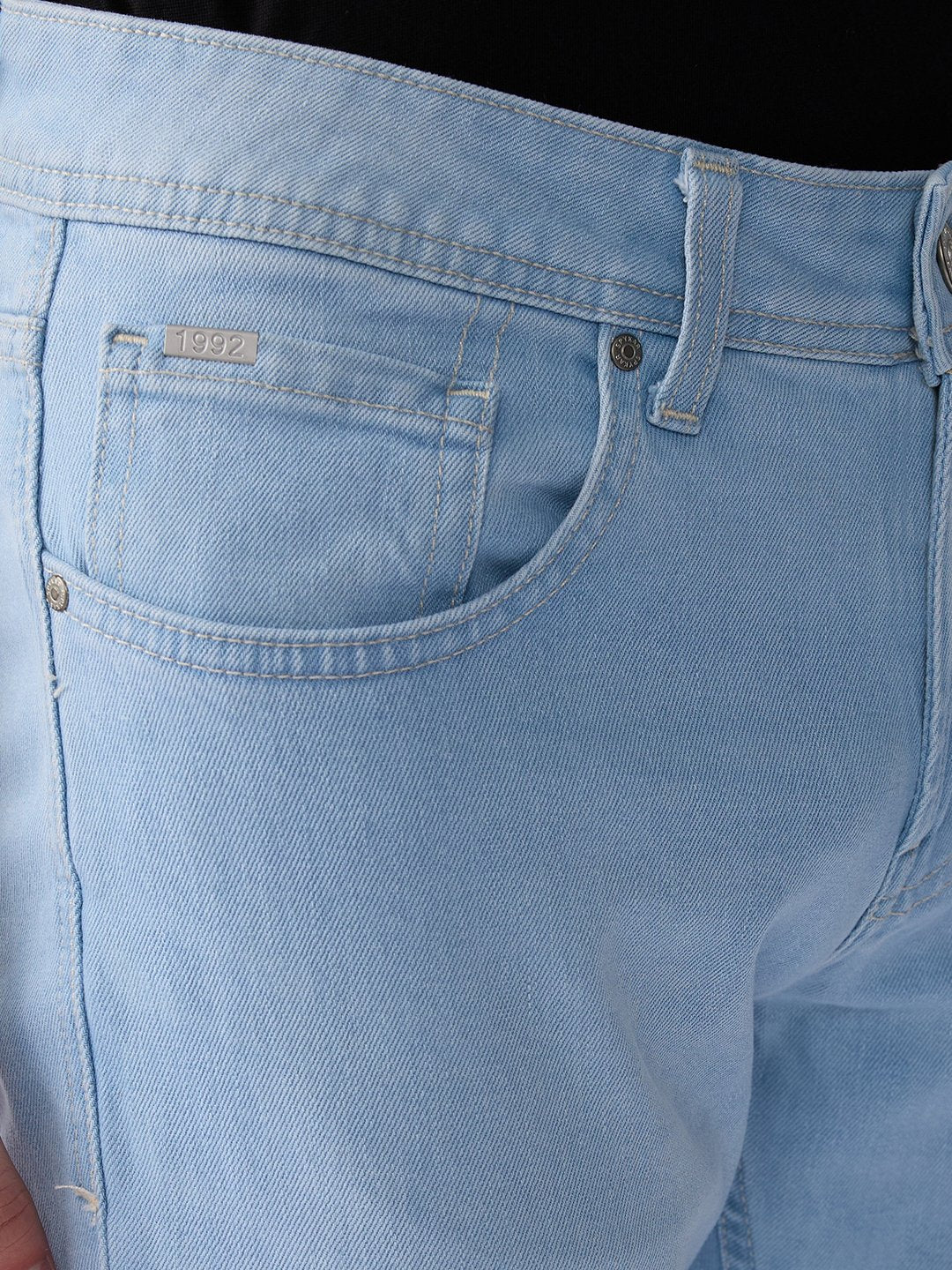 Spykar Ice Blue Low Rise Slim Fit Casual Jeans For Men