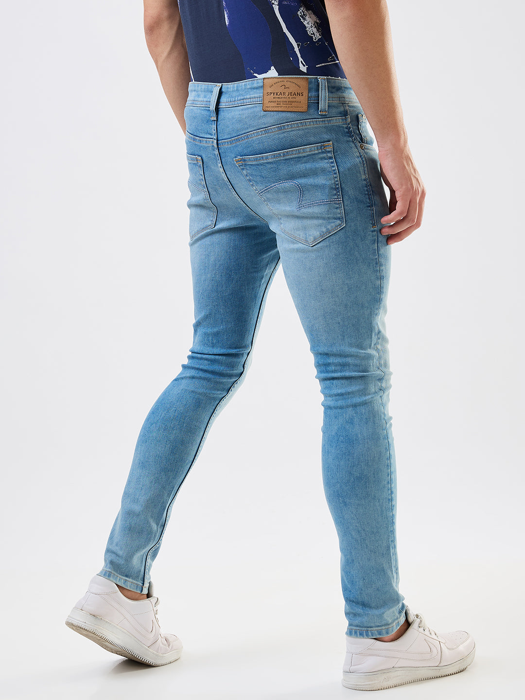 Spykar Slim Fit Low Rise Cotton Jeans For Men