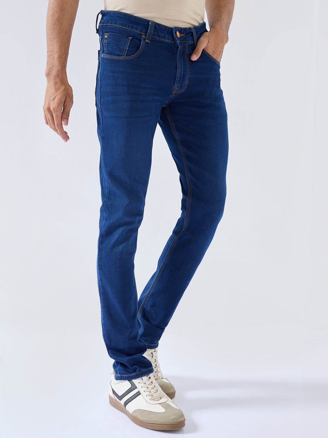 Men Diego Jeans Super Slim Fit Dark Blue Low Rise
