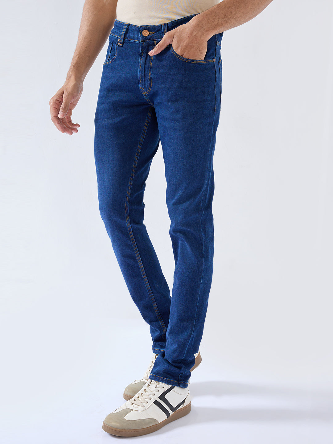 Men Diego Jeans Super Slim Fit Dark Blue Low Rise