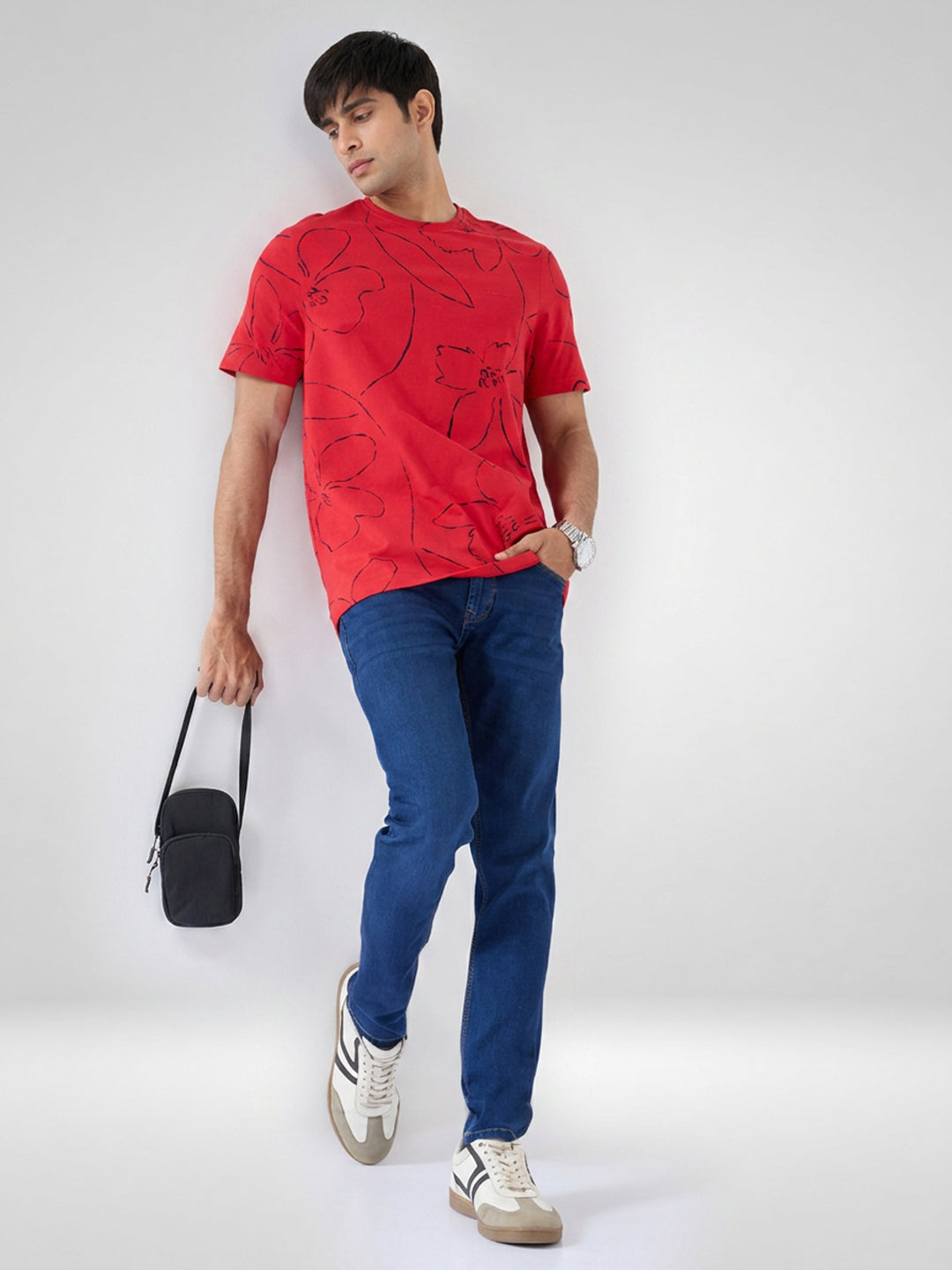 Men Diego Jeans Super Slim Fit Dark Blue Low Rise